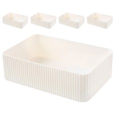 THE ZAKKA 多用途分層簡約小物收納盒, 白色, 5個