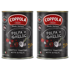 COPPOLA 柯波拉 大蒜切丁番茄基底醬 無麩質 無鹽無糖 全自然, 400g, 2罐