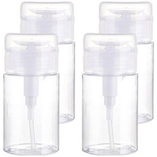 Veramang 便攜式卸妝水化妝水按壓瓶 100ml, 4個, 透明