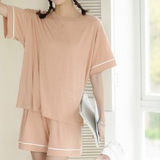 피어니스트 여성용 반팔 반바지 잠옷 세트