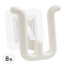 Hook World 浴室拖鞋掛鉤架, 白色, 8個