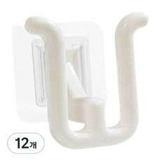 Hook World 浴室拖鞋掛鉤架, 白色, 12個
