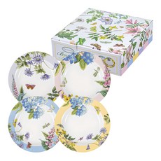 PORTmeIRION 波特玫琳恩 Botanic Garden 露臺小盤4件組, 混合色, 1套, 盤子 4入