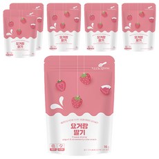 리틀스푼 요거트 큐브스낵, 요거랑 딸기, 16g, 6개