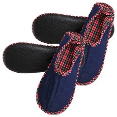 藍色氣墊室內拖鞋, 紅色