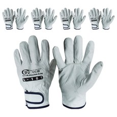 GUARDMAN 皮革氬焊手套 G-101 雙手組, 5套, 白色