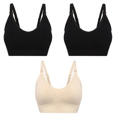 SEKANSKEEN 女款無縫無鋼圈運動上衣 3件組