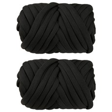 피어니스트 자이언트얀 점보 핑거니팅 손뜨개실 250g, 블랙, 2개