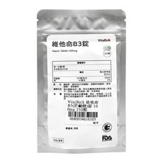 VitalBulk 維他命 B3 菸鹼酸 錠 100mg, 250顆, 1包