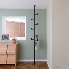 韓國 LIVING STAR 現代風立桿式衣架, 黑色