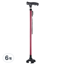 엠피니 가벼운 어르신 미끄럼방지 램프 지팡이, 와인, 6개