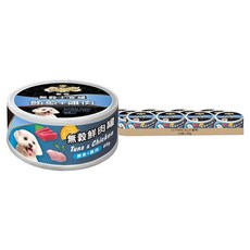 LV PRIME BLUE 藍帶精選 犬用無穀鮮肉主食罐 全齡犬, 24個, 鮪魚 + 雞肉, 80g