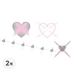 instant tattoo TTT 紋身十字愛心, 十字愛心, 2個