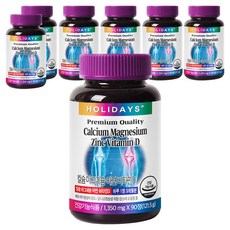 홀리데이즈 칼슘 마그네슘 아연 비타민D, 90정, 7개