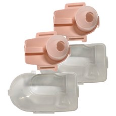 寵物用品 塑膠儲糧桶 4卡扣 大容量 小 2個, 粉紅, 1組, 1.7L