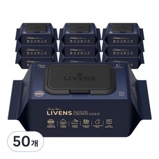 리벤스 시그니처 크라운 골드 아기 물티슈 캡형, 75g, 70매, 50개