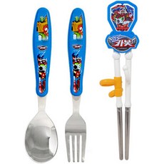LE BARN 衝鋒戰士7學習筷+湯匙+叉子組, 混色, 1組, 湯匙+叉子+學習筷