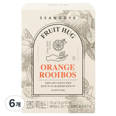 SSANGGYE 水果擁抱茶 柳橙路易波士, 10入, 6個, 1.5g