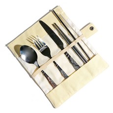 Veramang 便攜式露營餐具棉質收納盒, 單品, 黃色, 1個