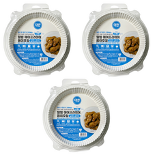 대한웰빙은박접시 에어프라이어 종이호일, 3개, 90개입, 19cm