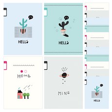 YOUNGART 學生無題筆記本, 15個, 隨機發貨