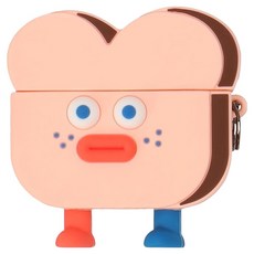 Romane BRUNCH BROTHER AirPod Pro矽膠保護套, 草莓吐司 粉色, 1個