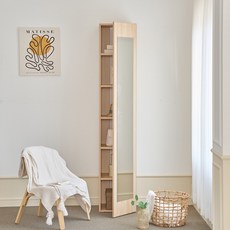 퍼리든 엘릭코 드레스룸 선반형 전신거울장 400 방문설치, 메이플