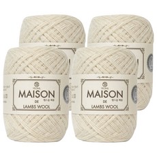 연일섬유 램스울 메종 뜨개실, 8아이보리, 4개