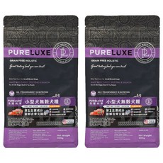 PURELUXE 純華 小型犬用天然無穀糧, 火雞肉+豌豆+鮭魚, 400g, 2袋