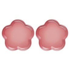 LE CREUSET 瓷器花型盤, 薔薇粉, 2個
