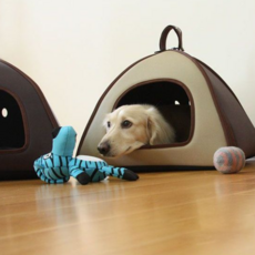 ibiyaya 依比呀呀 拉鍊分離的圓頂房屋FB1206（包括墊子）XL尺寸, 棕色的