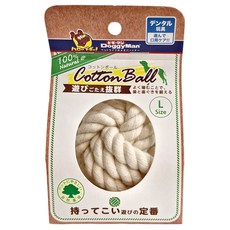 DoggyMan 多格漫 犬用100%自然素材棉質潔牙遊戲球, 85330, 1個