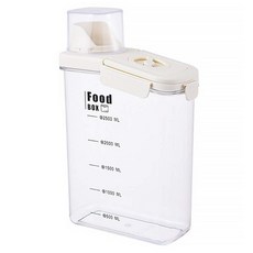 韓系奶油密封雜糧罐 2.8L, 16.5 x 8.2 x 29.7cm, 1個