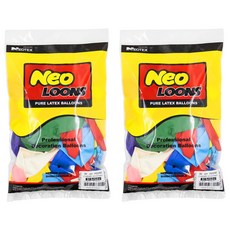 네오룬스 30cm 라운드풍선 50p, 스탠다드혼합, 2개