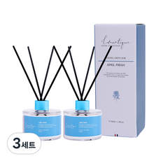 로맨띠끄 퍼퓸 파스텔 디퓨저 200ml x 2p + 섬유스틱 8p 세트, 에이프릴프레쉬, 400ml, 3세트