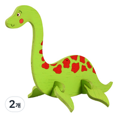 영공방 아기 목재 입체퍼즐 영공방 엘라스모사우루스, 혼합색상, 7피스, 2개
