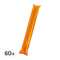 마켓감성 무패턴 치어스 풍선막대, 오렌지, 60개