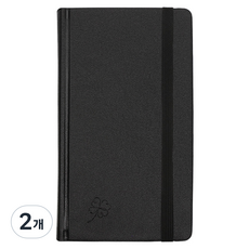 morning glory 32 2026 雙頁一週 幸運 綁帶 精裝手帳, 黑色, 2個