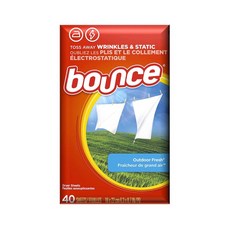 bounce 烘衣柔軟片 戶外清新, 40片, 1盒
