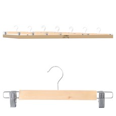 小麥購物 實木褲衣架 C034 32cm 70g, 10支, 原木色