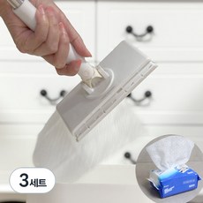 MONACO OLIVE 一鍵式平板拖把 + 靜電除塵紙90張組合, 3套