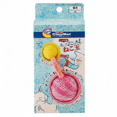 CattyMan 逗貓編織毛氈雙球, 1個, 黃色 + 粉紅色