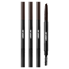 아임유니 디자이닝 아이브로우 펜슬, 01 흑갈색, 3개