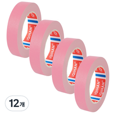 iQIHAN 다다 칼라 마스킹 테이프 20mm x 20m, 연핑크, 12개