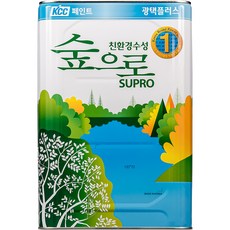 KCC숲으로 광택플러스 내부용 유광 수성페인트, 흑색, 18L, 1개