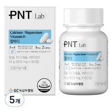 Dr.PNT GC綠十字保健鈣鎂維他命D, 60顆, 5個
