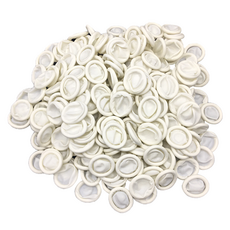 乳膠手指套組 M號 白色, 100個, 1組