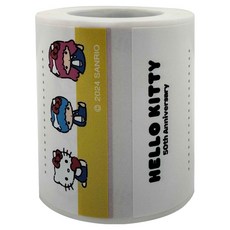 NIIMBOT 精臣 自黏性熱感應紙 KT50週年紀念款 B21感熱貼紙, Hello Kitty 三麗鷗授權, 70 x 50mm, 110張, 1捲
