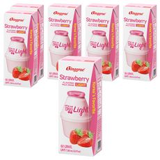 Binggrae light 保久調味乳 草莓風味, 200ml, 6入