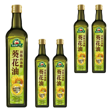 得意的一天 高油酸葵花油 富含維生素E 無添加物 適合高溫烹調, 750ml, 5瓶
